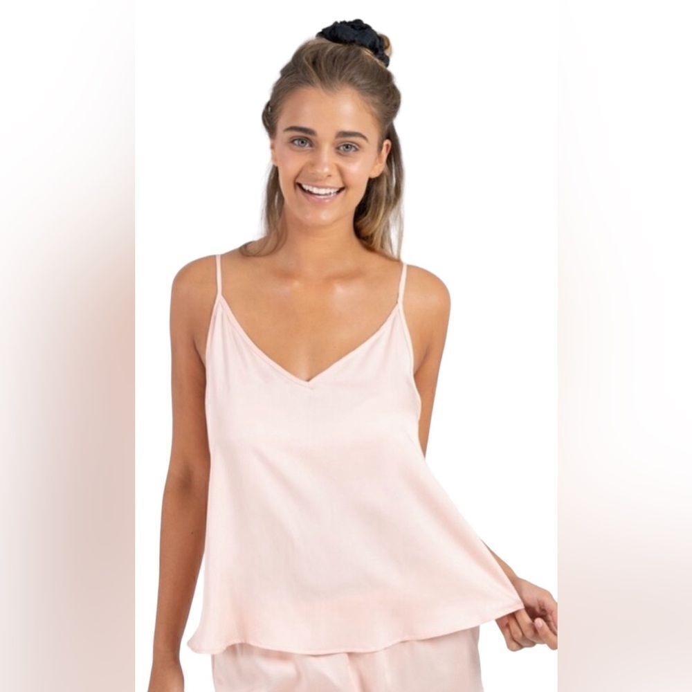 Ettitude Sateen Cami  Cloud Pink Size Small NWT